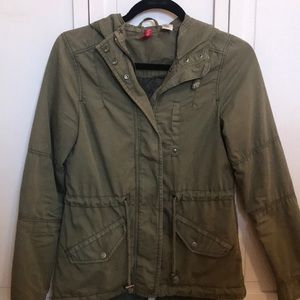 Dark/Hunter Green Military Style Jacket